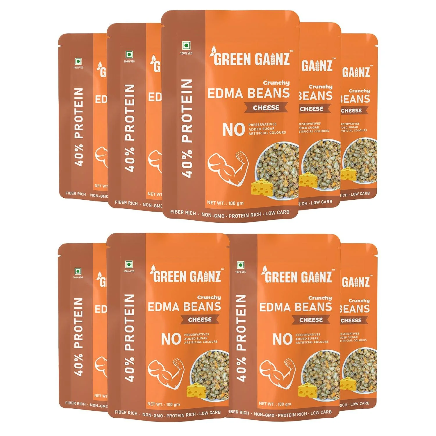 Edamame Cheese Flavour β Pack of 9 | Best Protein Rich Snacks